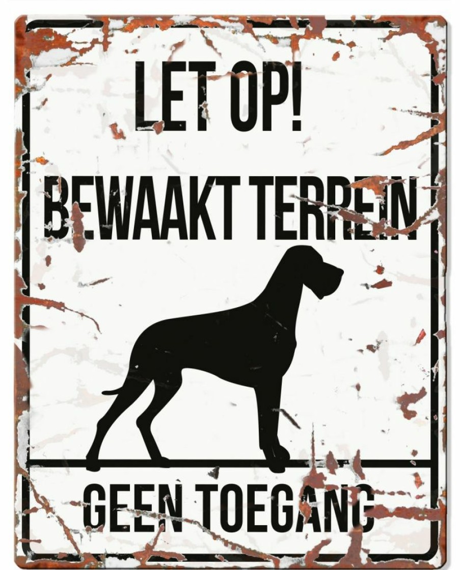 Hond D&D DREAM & DARE | D&D Waakbord Deense Dog Bewaakt Terrein Wit - Bestel Nu