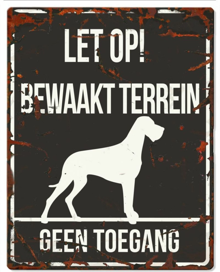 Hond D&D DREAM & DARE | D&D Waakbord Deense Dog Bewaakt Terrein Zwart - Bestel Nu