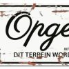 Hond D&D DREAM & DARE | D&D Waakbord Stafford Opgelet Wit - Bestel Nu