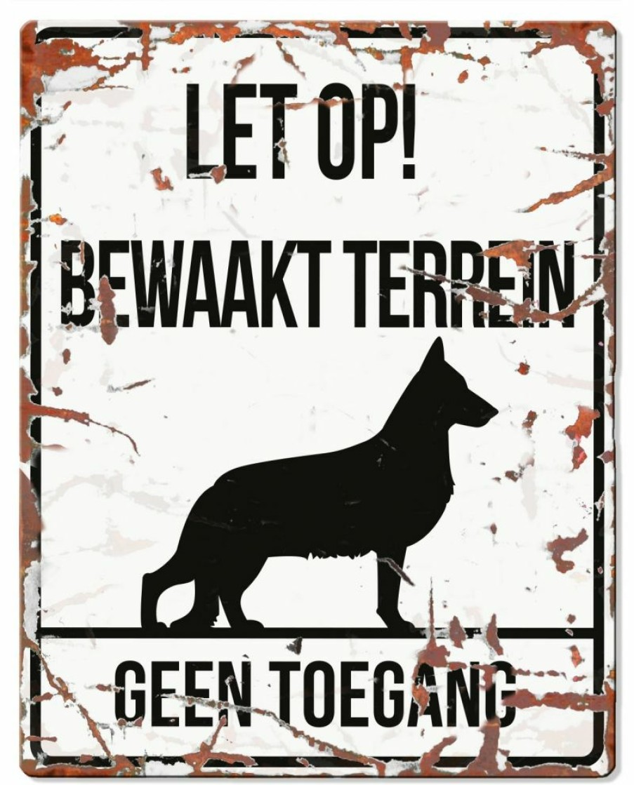 Hond D&D DREAM & DARE | D&D Waakbord Duitse Herder Bewaakt Terrein Wit - Bestel Nu