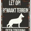 Hond D&D DREAM & DARE | D&D Waakbord Duitse Herder Bewaakt Terrein Zwart - Bestel Nu