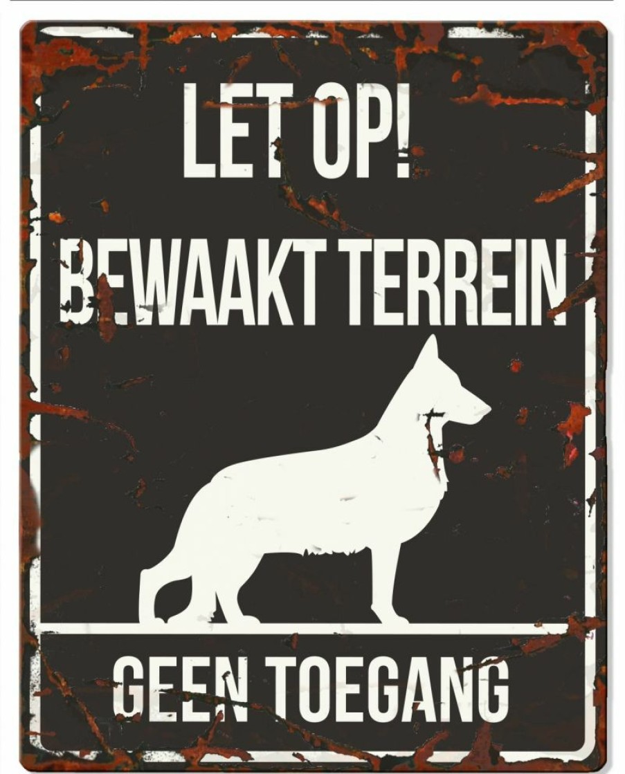 Hond D&D DREAM & DARE | D&D Waakbord Duitse Herder Bewaakt Terrein Zwart - Bestel Nu