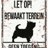 Hond D&D DREAM & DARE | D&D Waakbord Terrier Bewaakt Terrein Wit - Bestel Nu