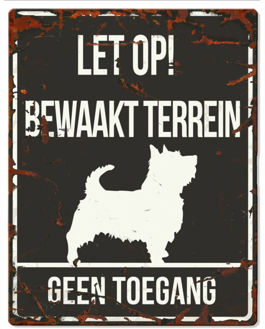 Hond D&D DREAM & DARE | D&D Waakbord Terrier Bewaakt Terrein Zwart - Bestel Nu