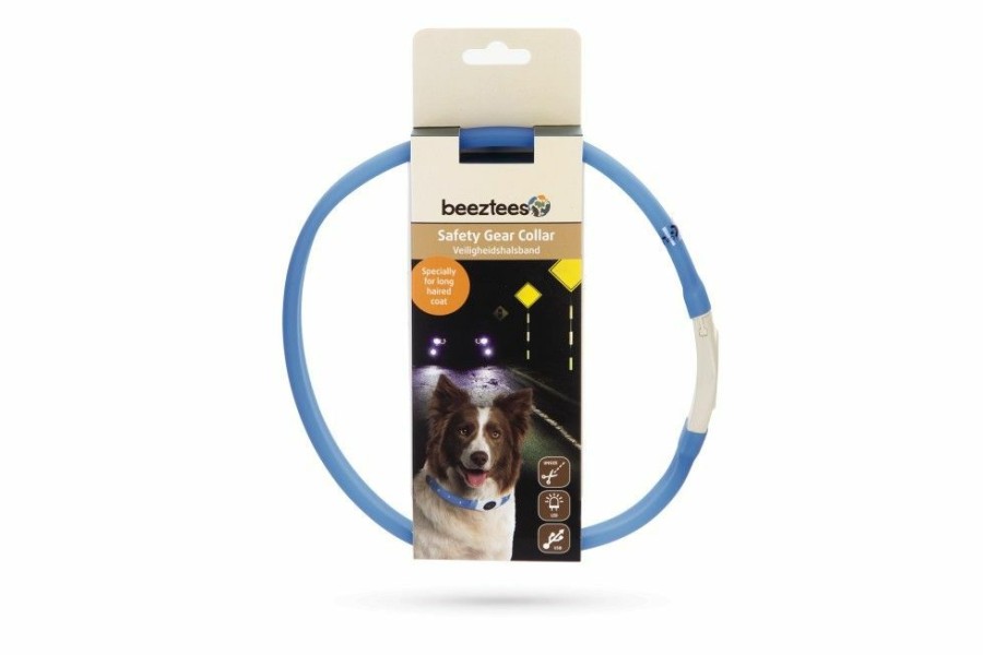 Hond BEEZTEES | Beeztees Led Halsband Glowy Blauw - Bestel Nu