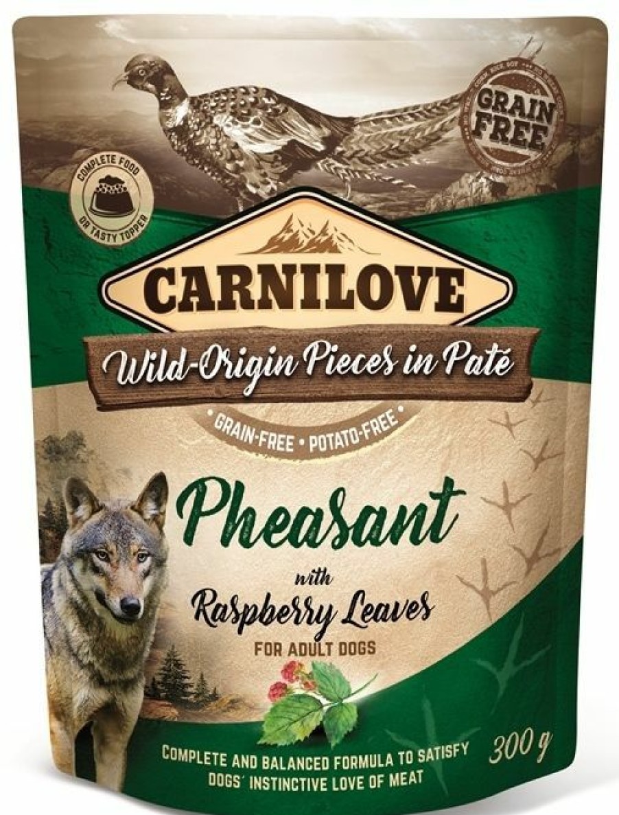 Hond CARNILOVE | Carnilove Dog Pouch Pate Pheasant With Raspberry Leaves 300 Gram - Bestel Nu