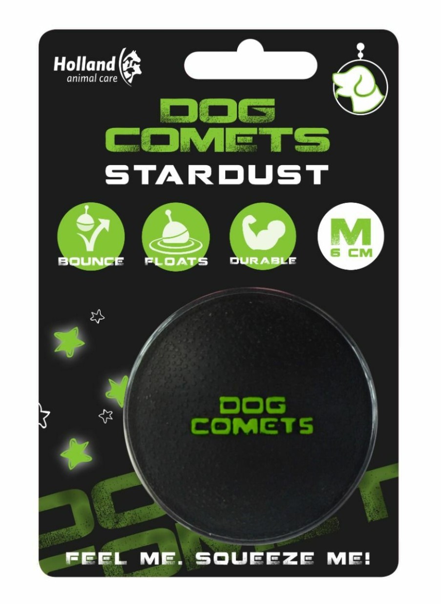 Hond DOG COMETS | Dog Comets Ball Stardust Zwart/Groen M 6 Cm - Bestel Nu