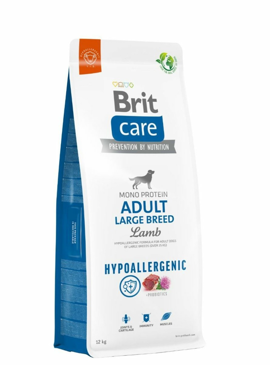 Hond BRIT | Brit Care Hypoallergenic Adult Large Breed Lamb& Rice 12 Kg. Tijdelijk Bonusbag 12 + 2 Kg Gratis: 172664