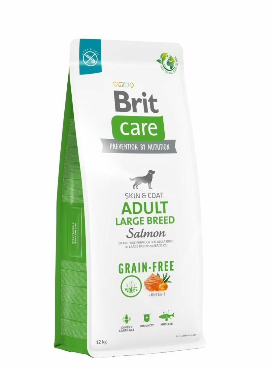 Hond BRIT | Brit Care Grain Free Adult Large Breed Salmon& Potato 12 Kg