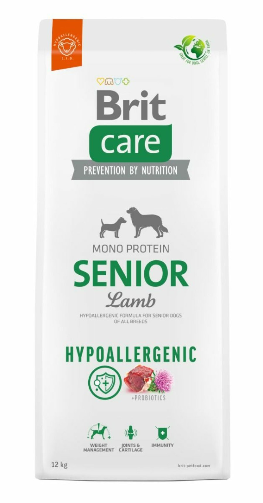 Hond BRIT | Brit Care Hypoallergenic Senior Lamb& Rice 12 Kg