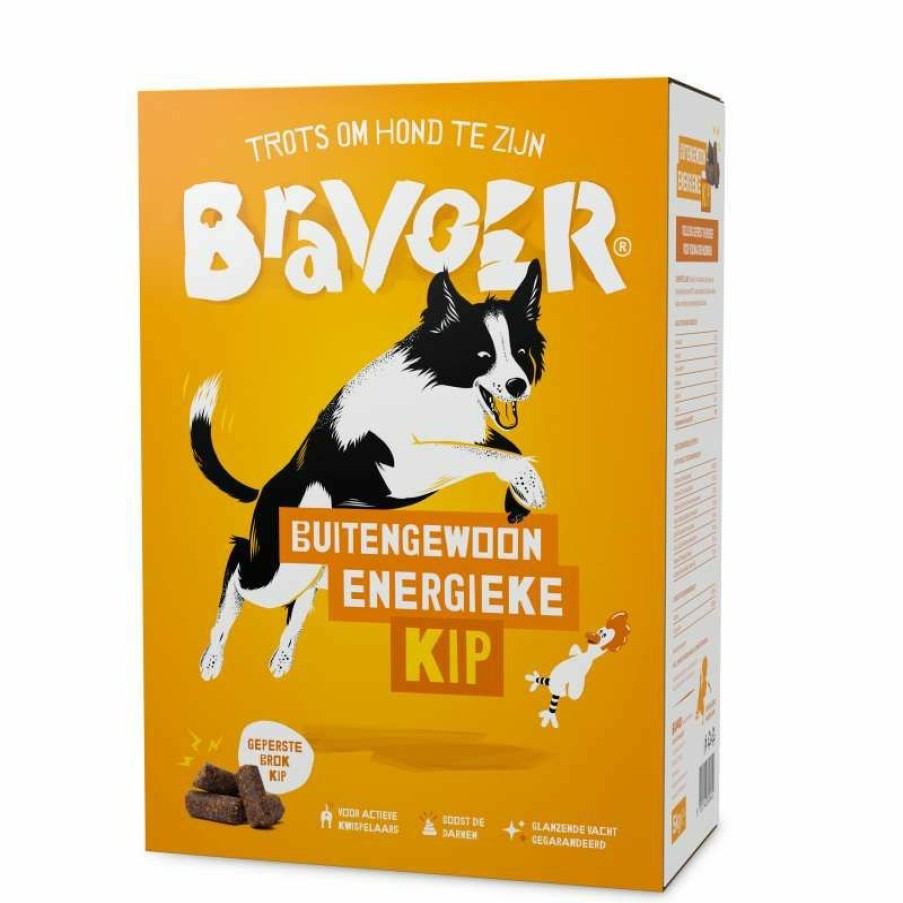 Hond BRAVOER | Bravoer Geperst Hondenvoer Buitengewoon Energieke Kip 5 Kg - Bestel Nu