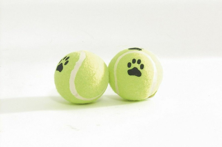 Hond BEEZTEES | Beeztees Tennisbal Geel + Voetopdruk 6,5 Cm - Bestel Nu