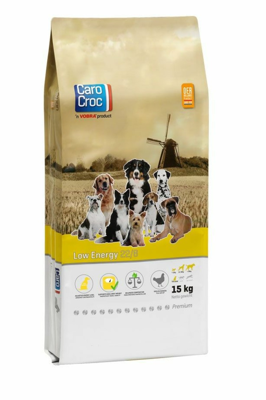 Hond CAROCROC | Carocroc Premium Low Energy 22/8 15 Kg -> Nieuw Artikel 12,5 Kg: 00343501F