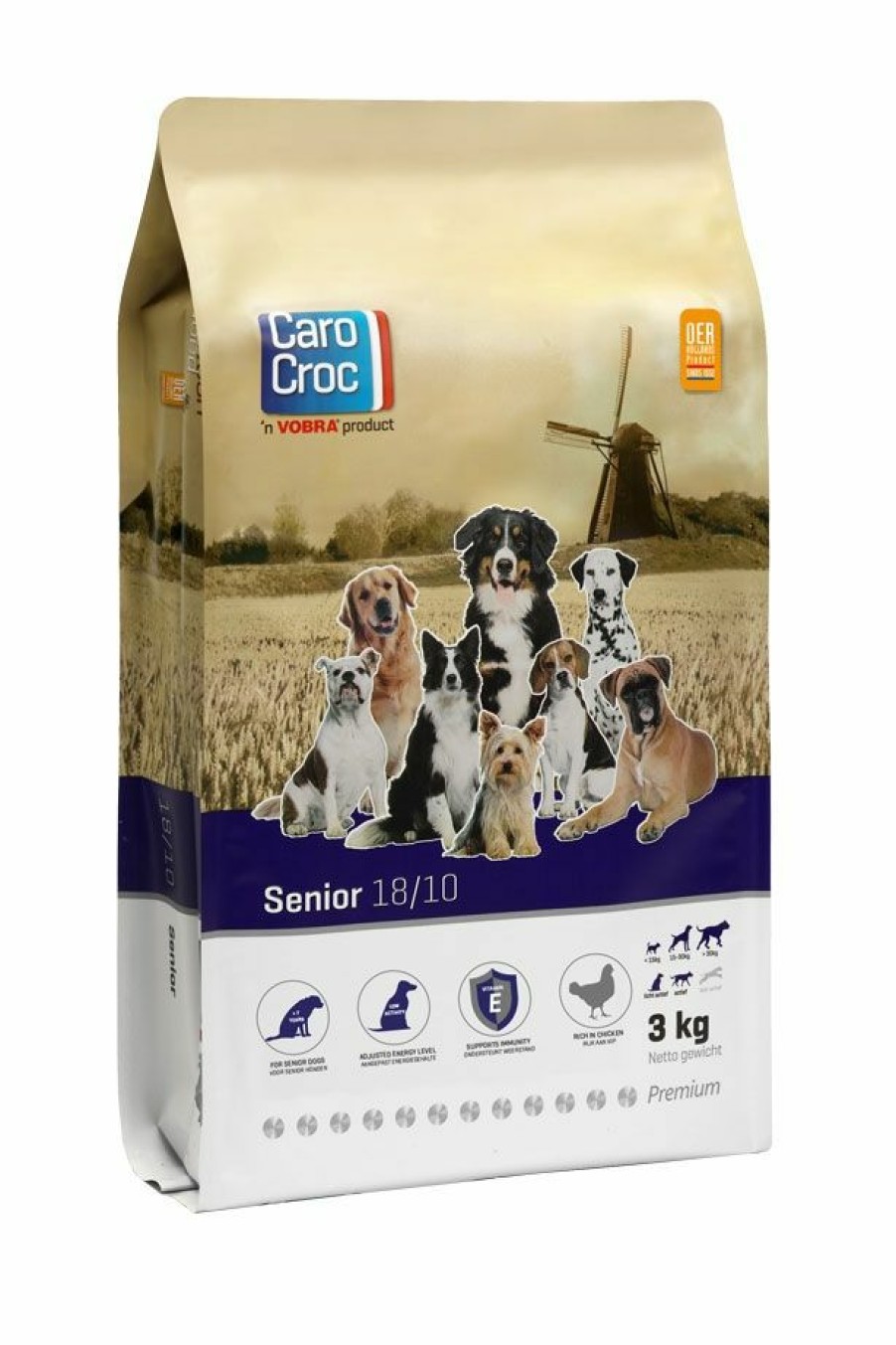 Hond CAROCROC | Carocroc Premium Senior 18/10 3 Kg. - Bestel Nu