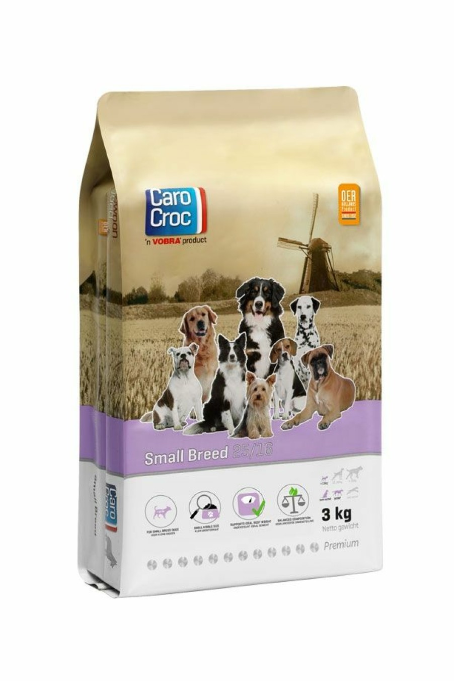 Hond CAROCROC | Carocroc Premium Small Breed 25/16 3 Kg. - Bestel Nu