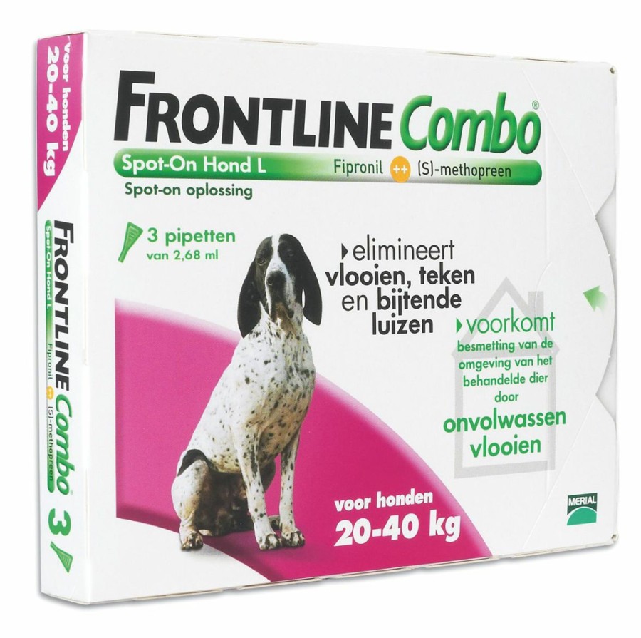 Hond FRONTLINE | Frontline Combo Hond 20-40 Kg. 3 Pipetten