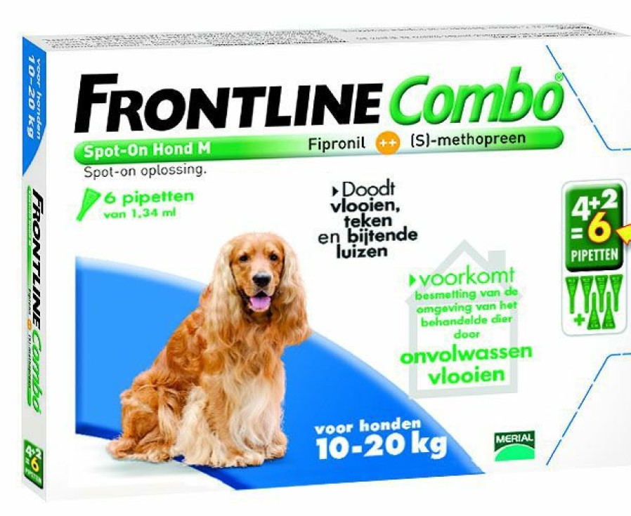 Hond FRONTLINE | Frontline Combo Hond 10-20 Kg. 6 Pipetten