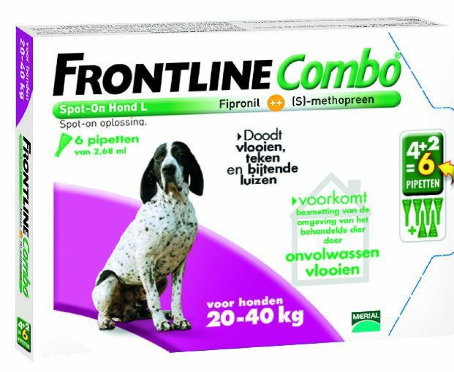 Hond FRONTLINE | Frontline Combo Hond 20-40 Kg. 6 Pipetten