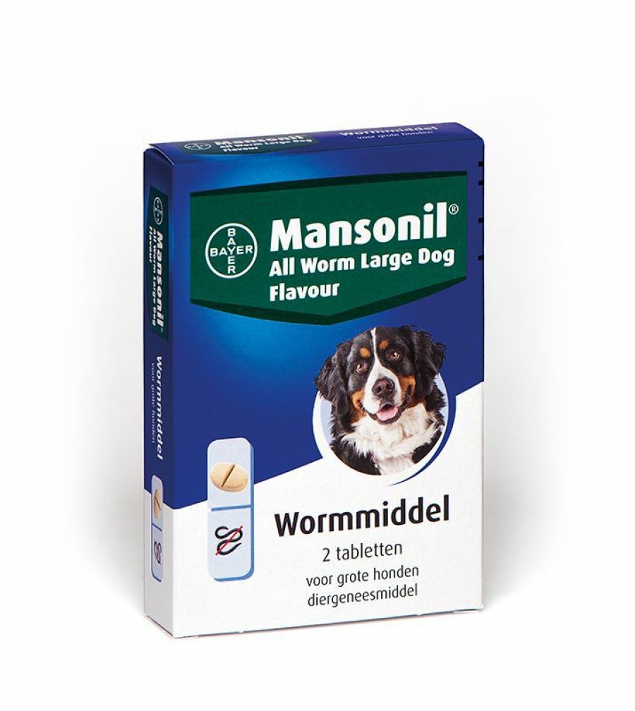 Hond MANSONIL | Mansonil All Worm Large Dog Flavour 2 Tabletten - Bestel Nu