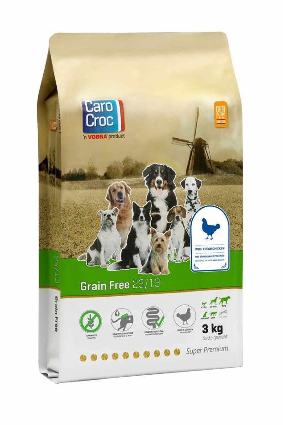 Hond CAROCROC | Carocroc Grain Free 23/13 3 Kg - Bestel Nu