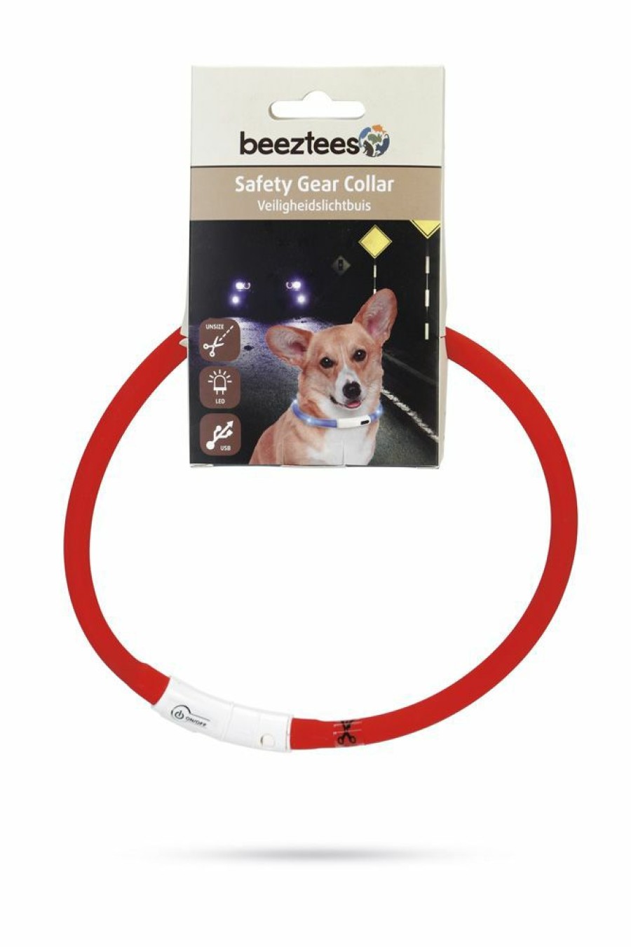 Hond BEEZTEES | Beeztees Led Halsband Dogini Rood - Bestel Nu