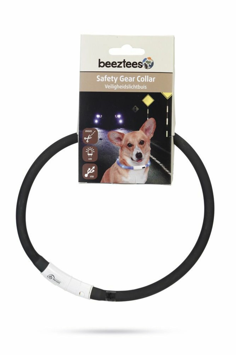 Hond BEEZTEES | Beeztees Led Halsband Dogini Zwart - Bestel Nu