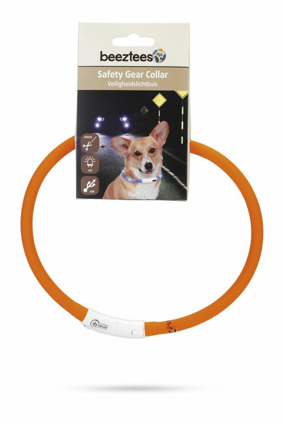 Hond BEEZTEES | Beeztees Led Halsband Dogini Oranje - Bestel Nu